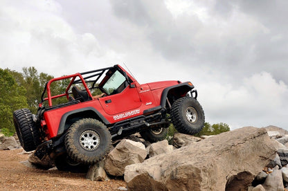 4 Inch Lift Kit Long Arm V2 Jeep Wrangler TJ 4WD (1997-2006) Rough Country-1