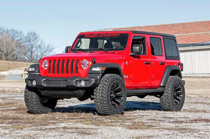2.5 Inch Lift Kit Coils M1R Jeep Wrangler Unlimited Non-Rubicon 4WD (2018-2023) Rough Country-5