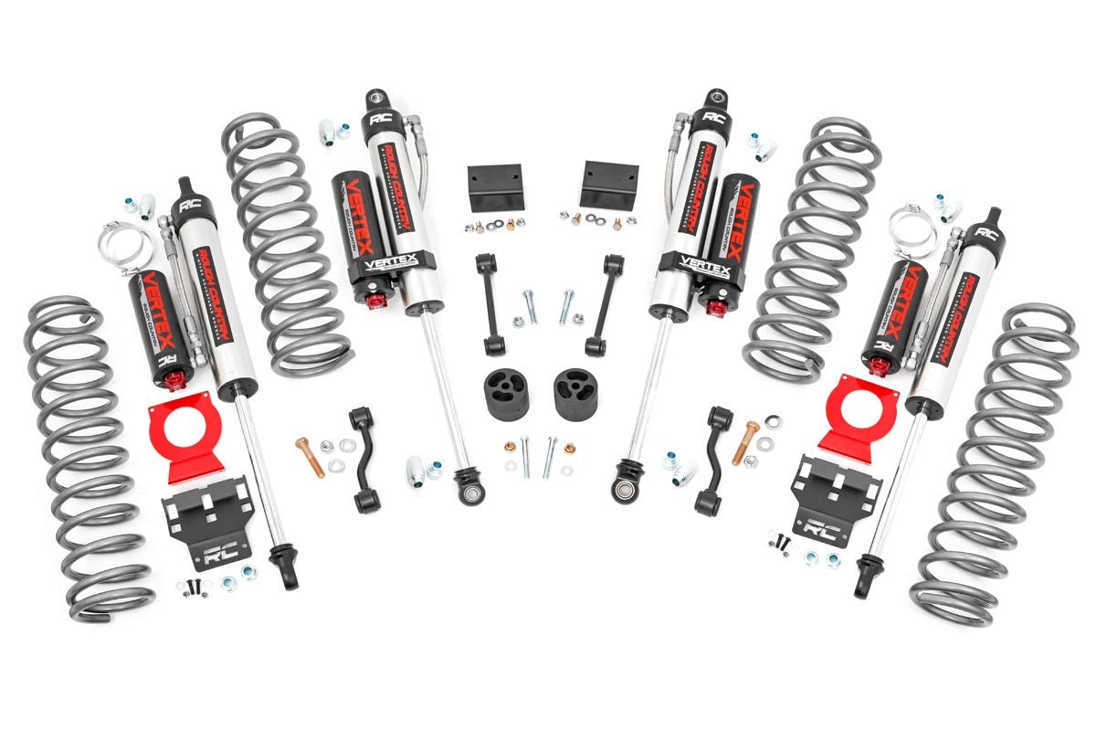 Rough Country 2.5 Inch Jeep Suspension Lift Kit Springs & Vertex Shocks 18-20 Wrangler JL Rough Country