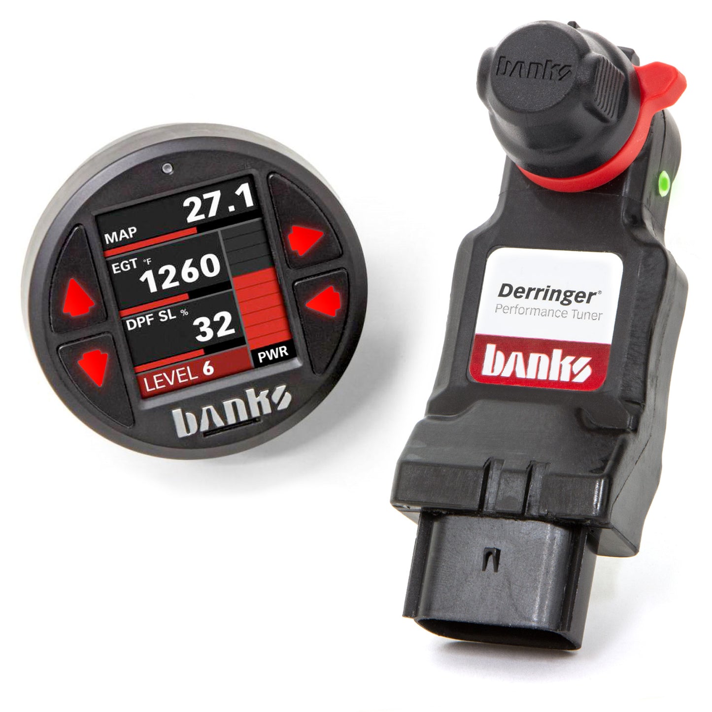 Derringer Tuner w/SuperGauge includes ActiveSafety and iDash 1.8 SuperGauge for 14-18 Ram 1500 3.0L EcoDiesel and 14-17 Grand Cherokee 3.0L EcoDiesel Banks Power