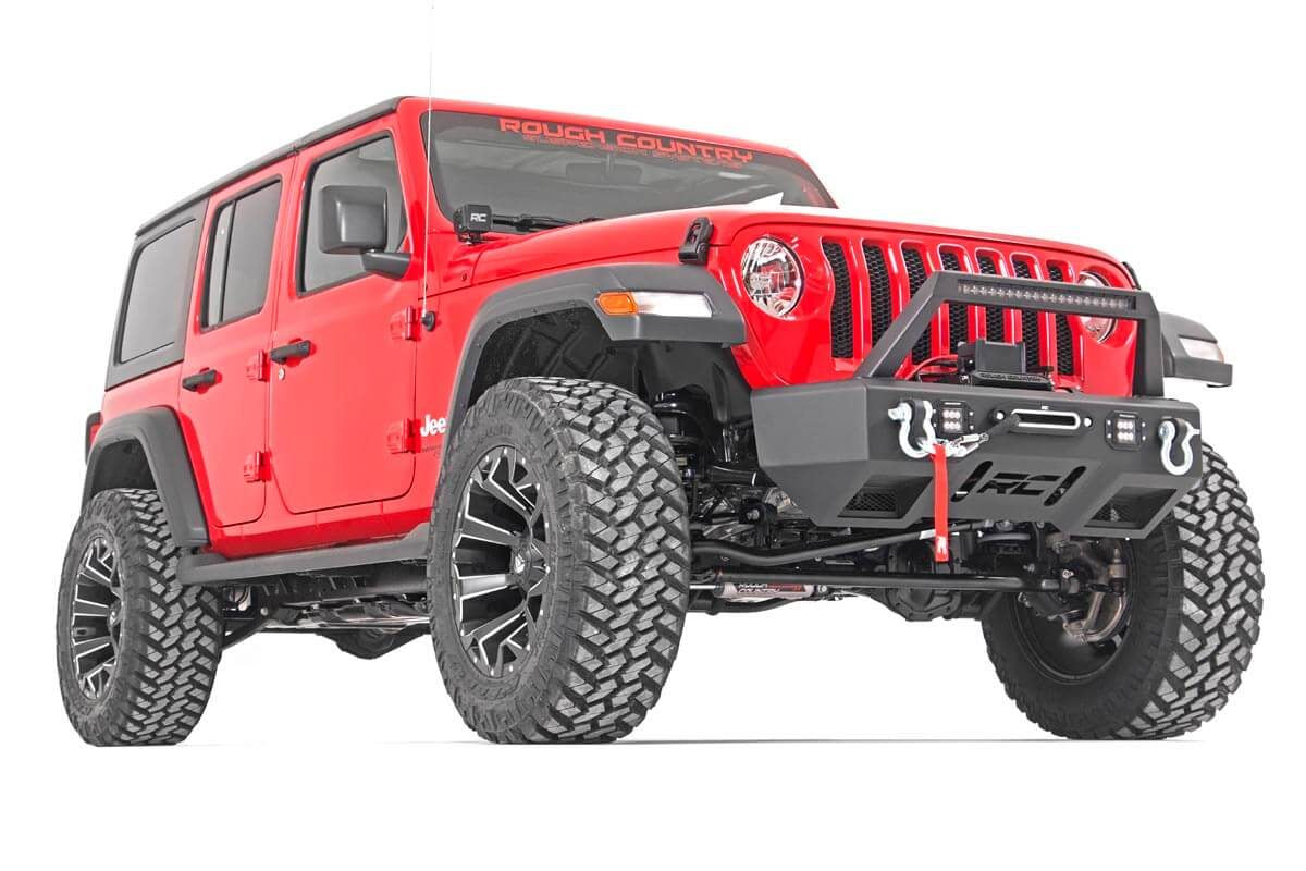 Rough Country 3.5 Inch Jeep Suspension Lift Kit Control Arm Drop & Vertex Shocks 18-20 Wrangler JL Rough Country