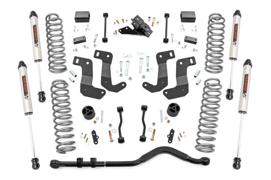 Rough Country 3.5 Inch Jeep Suspension Lift Kit Control Arm Drop & V2 Shocks 18-20 Wrangler JL Rough Country