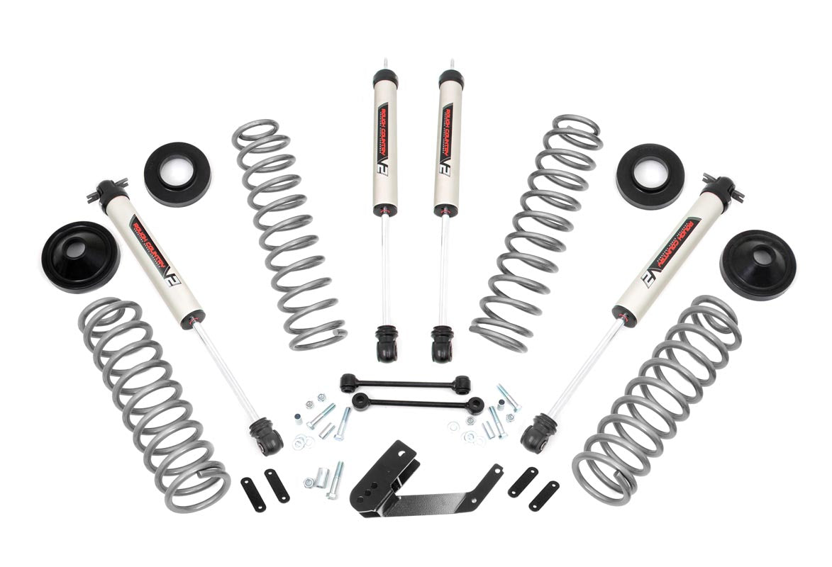 3.25 Inch Jeep Suspension Lift Kit w/V2 Shocks 07-18 Wrangler JK Rough Country-1