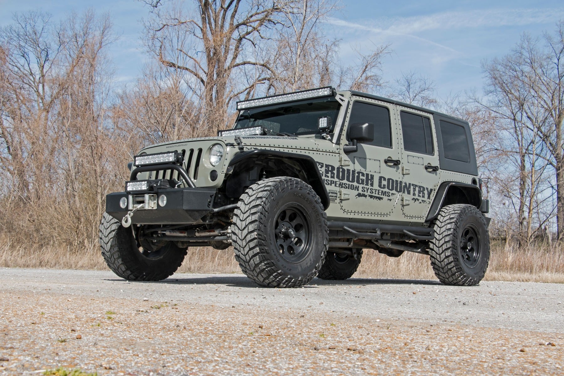 4 Inch Lift Kit X-Series M1 Jeep Wrangler Unlimited 2WD/4WD (2007-2018) Rough Country-2