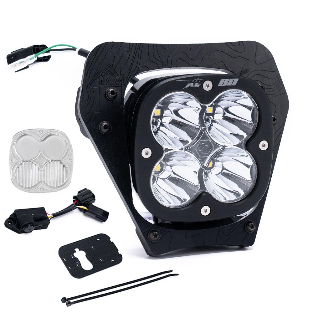 KTM XL80 D/C Headlight Kit w/ Dimmer 2024 450 XCF-W 350 XW-F 500 XW-F Spot Clear Baja Designs