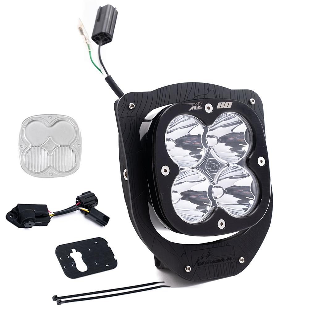 Husqvar XL80 D/C Headlight Kit w/ Dimmer 2024 FE350W FE 501W FE 450 Spot Clear Baja Designs
