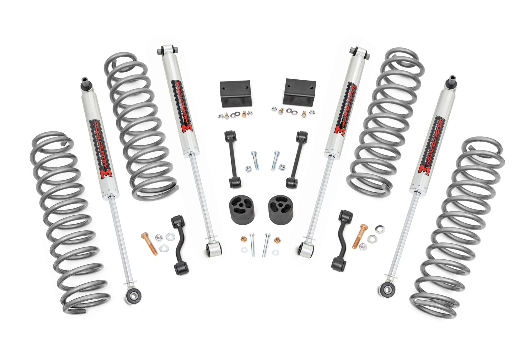 2.5 Inch Lift Kit Coils M1 Jeep Wrangler Unlimited Rubicon 4WD (2018-2023) Rough Country
