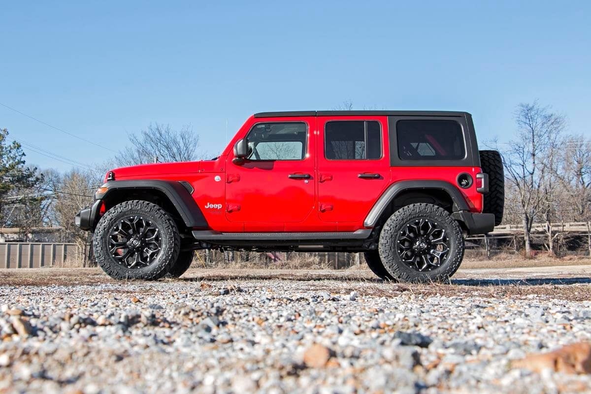 2.5 Inch Lift Kit Coils M1 Jeep Wrangler Unlimited Rubicon 4WD (2018-2023) Rough Country-3