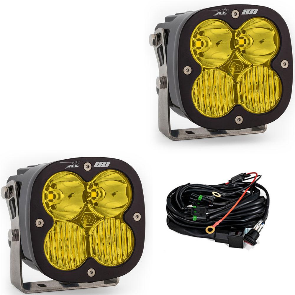 LED Light Pods Amber Lens Pair XL80 Series Baja Designs-1
