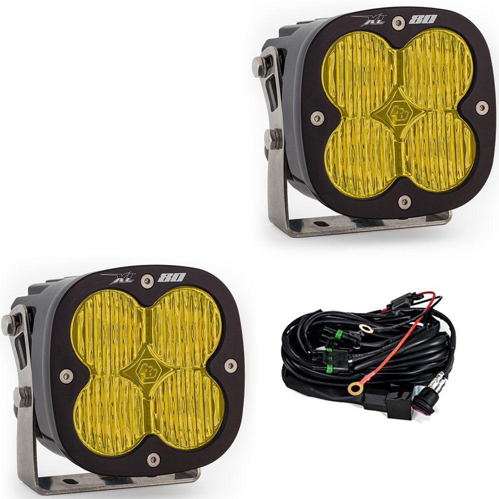LED Light Pods Amber Lens Pair XL80 Series Baja Designs