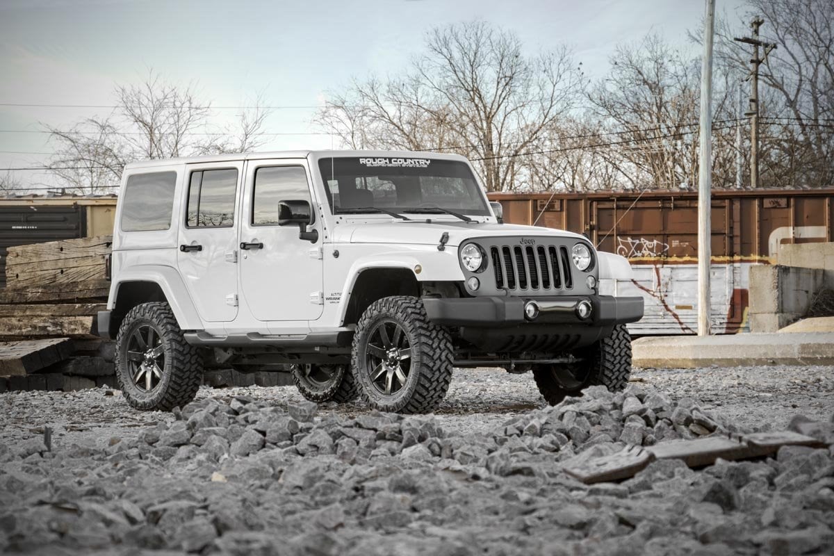 2.5 Inch Lift Kit Coils M1 Jeep Wrangler Unlimited 2WD/4WD (2007-2018) Rough Country-4