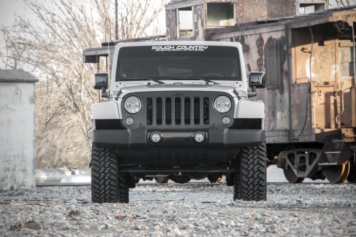 2.5 Inch Lift Kit Coils M1 Jeep Wrangler Unlimited 2WD/4WD (2007-2018) Rough Country-5