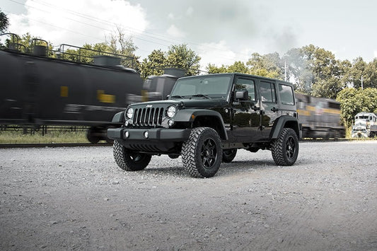 2.5 Inch Lift Kit Coils M1R Jeep Wrangler Unlimited 2WD/4WD (2007-2018) Rough Country-1
