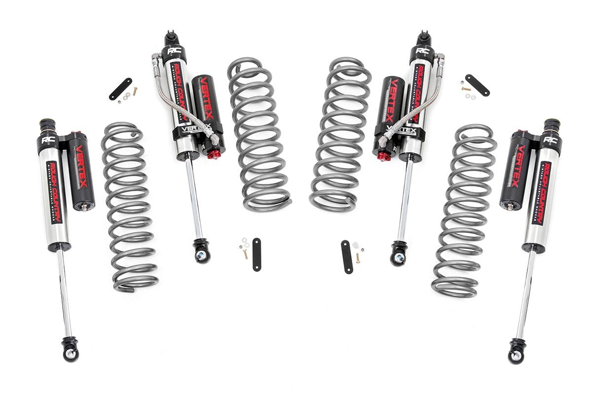 Rough Country 2.5 Inch Jeep Suspension Lift Kit w/Vertex Adjustable Reservoir Shocks 07-18 Wrangler JK Rough Country
