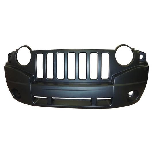 Front Fascia for 2007-2010 Jeep MK Compass w/o Rallye Package, Black Plastic Crown Automotive