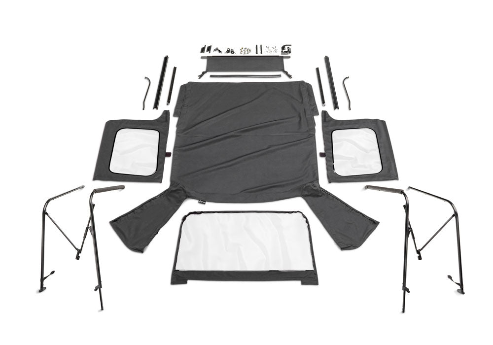 Complete Soft Top with Frame & Hardware for 1976-1986 Jeep CJ7, 1987-1995 Jeep Wrangler YJ Rampage-14