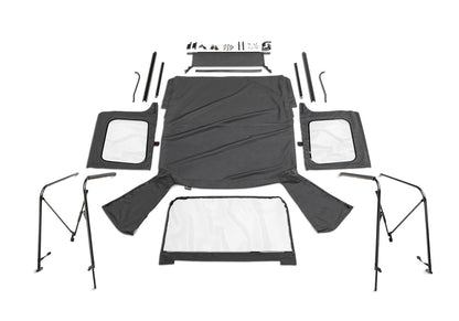 Complete Soft Top with Frame & Hardware for 1976-1986 Jeep CJ7, 1987-1995 Jeep Wrangler YJ Rampage-14