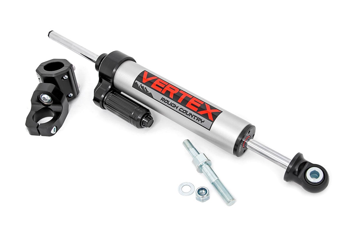 Vertex Steering Stabilizer Pass-Through Jeep Wrangler JK/Wrangler Unlimited (07-18) Rough Country-3