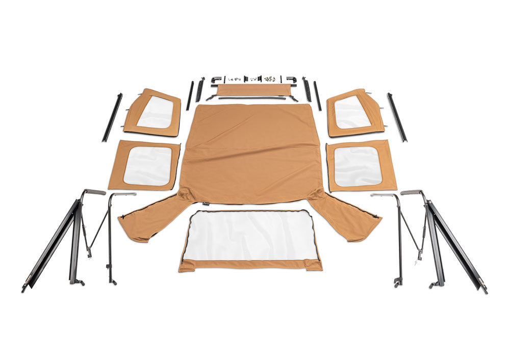 Complete Soft Top with Frame & Hardware for 1976-1986 Jeep CJ7, 1987-1995 Jeep Wrangler YJ Rampage-5