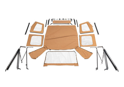 Complete Soft Top with Frame & Hardware for 1976-1986 Jeep CJ7, 1987-1995 Jeep Wrangler YJ Rampage-5