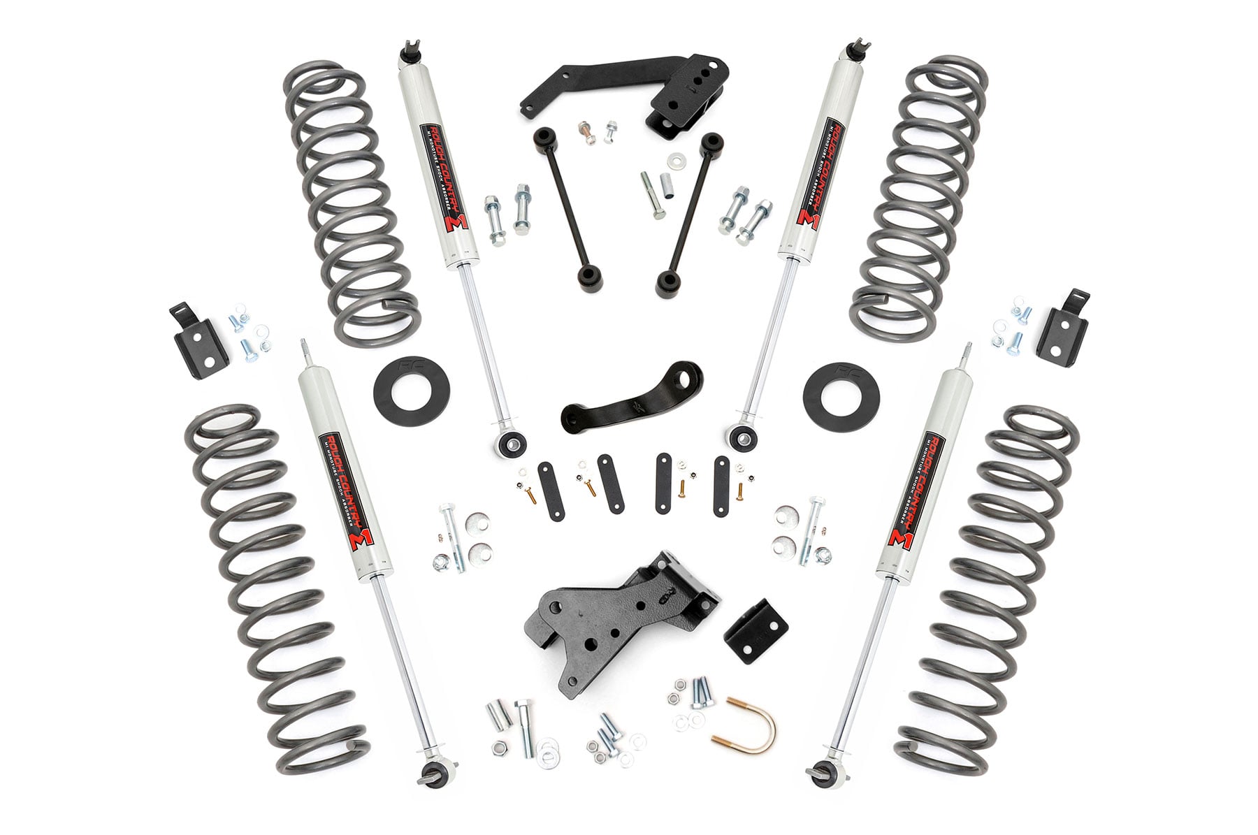 4 Inch Lift Kit M1 Jeep Wrangler Unlimited 2WD/4WD (2007-2018) Rough Country