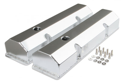 Fabricated Aluminum Valve Covers Silver Finish Fits 1960-1986 Chevrolet 262-400 Gen I Small Block Mr Gasket