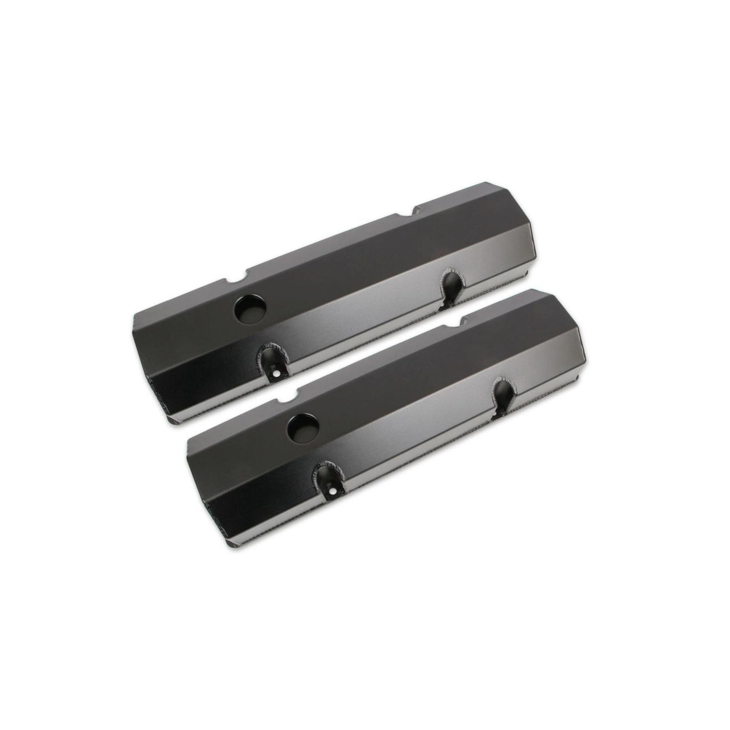 Fabricated Aluminum Valve Covers Black Finish Fits 1960-1986 Chevrolet 262-400 Gen I Small Block Mr Gasket-2