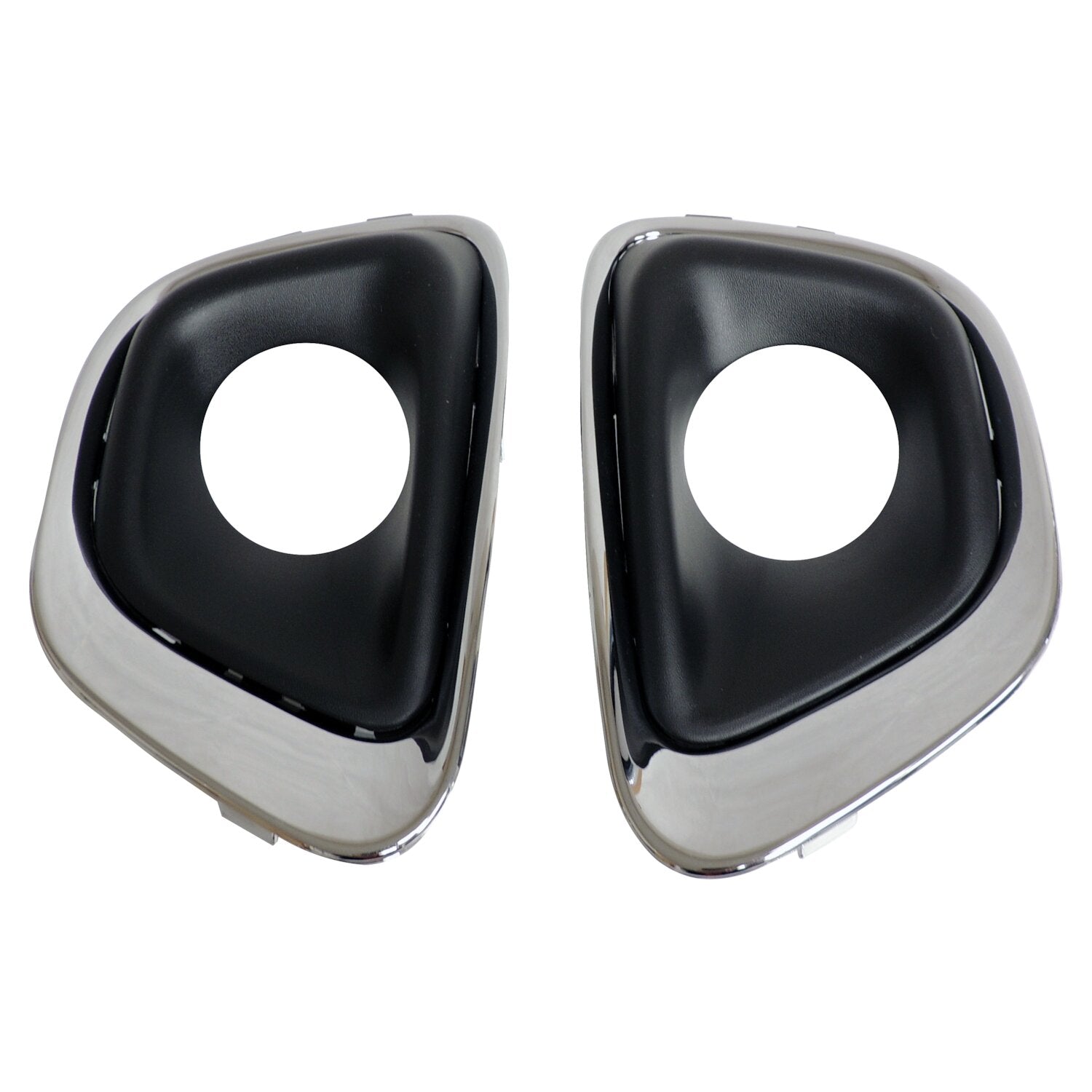 Front Chrome Fog Lamp Bezel Set for 2014-2017 Jeep MK Compass Crown Automotive