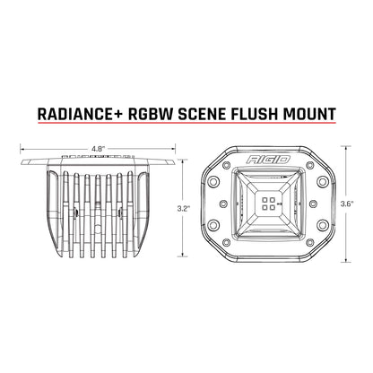 Radiance Plus Scene RGBW Flush Mount Pair Rigid Industries-2