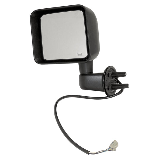 Left Power, Heated, Manual Folding Mirror for Select 2014 JK Wranglers, Black Crown Automotive