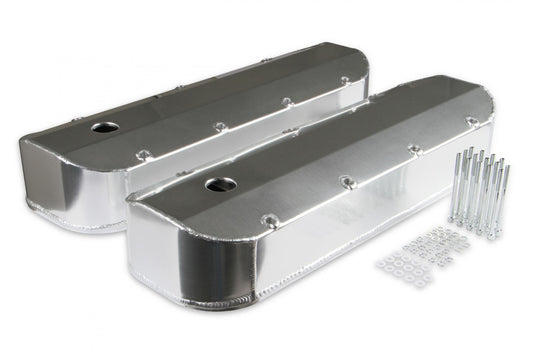 Fabricated Aluminum Valve Covers with Breather Holes Long Bolt Fits 1965-2000 Chevrolet 396-454 Big Block Mr Gasket