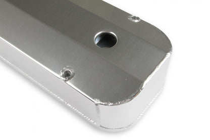 Fabricated Aluminum Valve Covers with Breather Holes Long Bolt Fits 1965-2000 Chevrolet 396-454 Big Block Mr Gasket-2