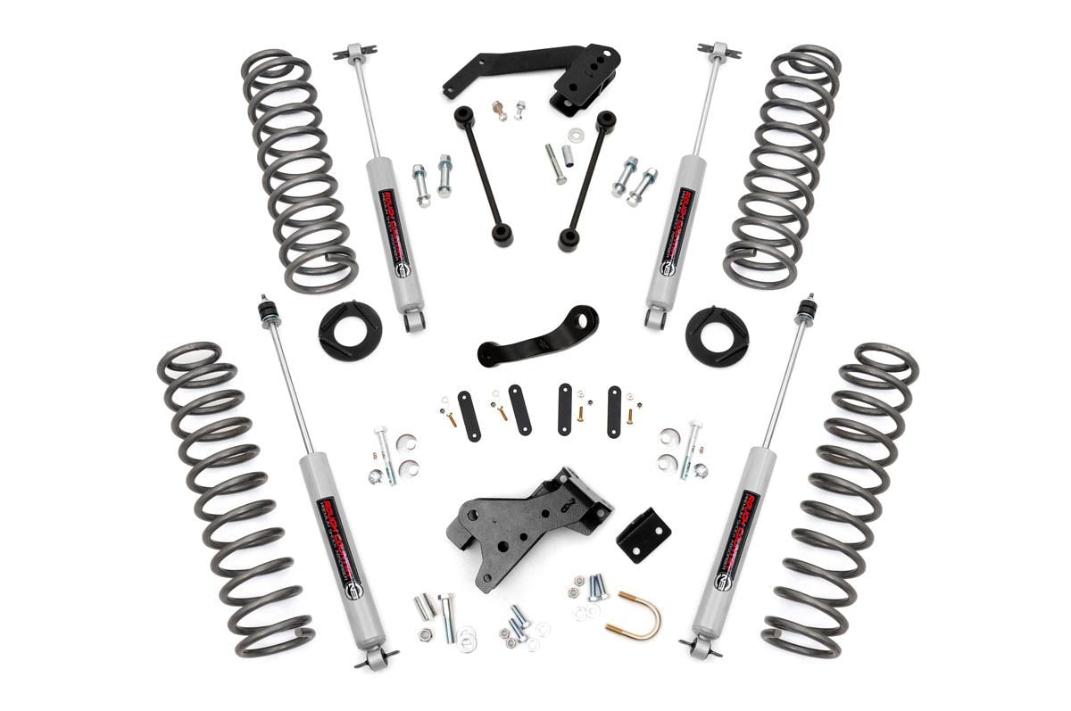 Rough Country 4 Inch Jeep Suspension Lift Kit Premium N3 Shocks 07-18 Wrangler JK Rough Country