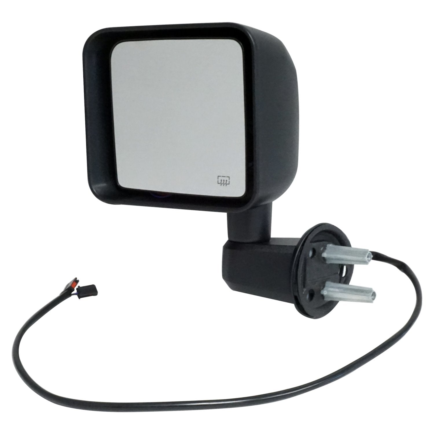 Black ; Left Power, Heated, Textured Finish Mirror for 2015-2018 Jeep JK Wrangler Crown Automotive