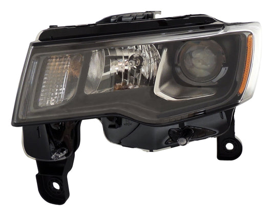 Left Headlight Assembly for 2016-2022 Jeep WK Grand Cherokee w/ Halogen Bulbs Crown Automotive
