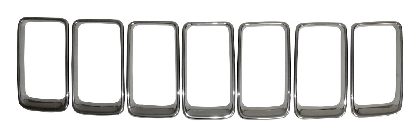 Brushed Platinum Grille Insert Set for 2015-2016 Jeep WK Grand Cherokee Crown Automotive
