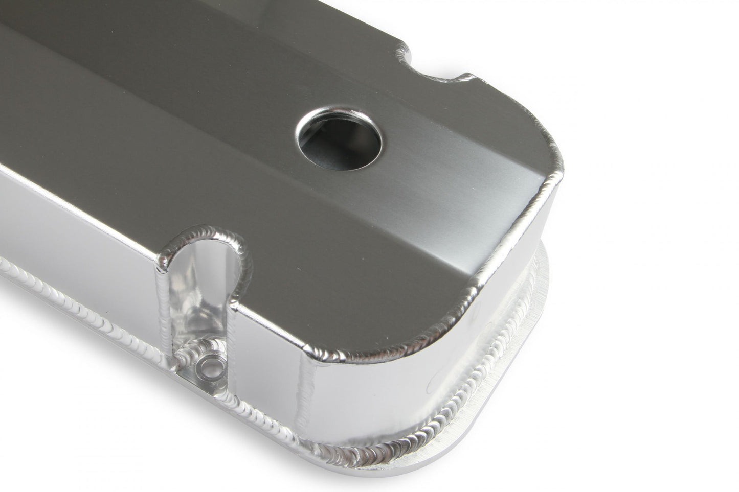 Fabricated Aluminum Valve Covers with Breather Holes Short Bolt Fits 1965-2000 Chevrolet 396-454 Big Block Mr Gasket-2