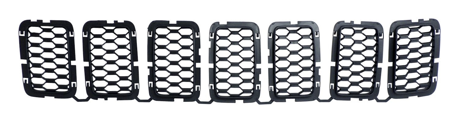 Black Honeycomb Grille Insert Set for Various 2016-2022 Jeep WK Grand Cherokee Crown Automotive
