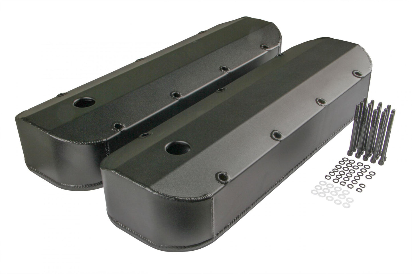 Fabricated Aluminum Valve Covers Black Finish Fits 1965-2000 Chevrolet 396-454 Tall Bolt BBC Mr Gasket