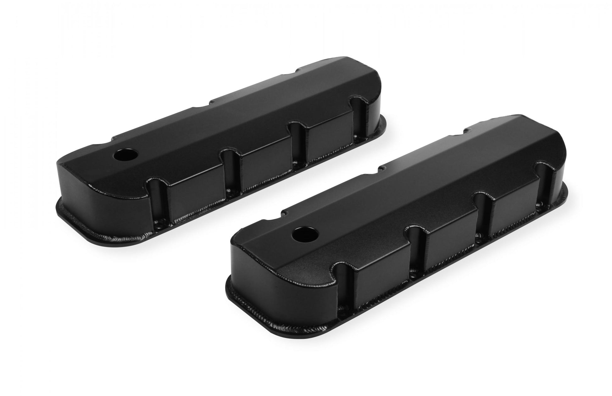 Fabricated Aluminum Valve Covers Black Finish Fits 1965-2000 Chevrolet 396-454 Short Bolt BBC Mr Gasket