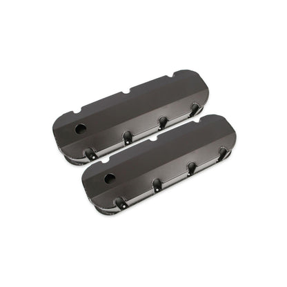 Fabricated Aluminum Valve Covers Black Finish Fits 1965-2000 Chevrolet 396-454 Short Bolt BBC Mr Gasket-2