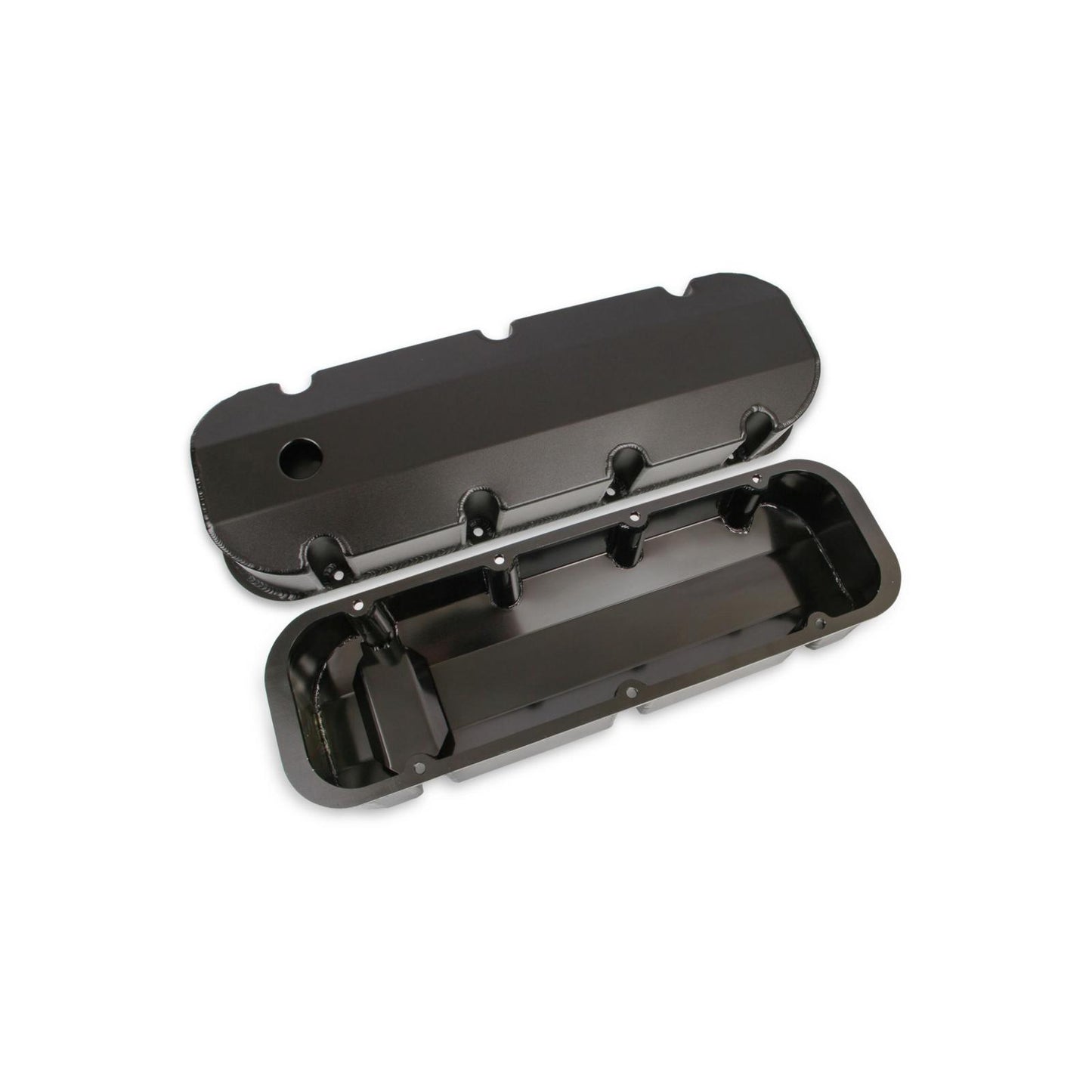 Fabricated Aluminum Valve Covers Black Finish Fits 1965-2000 Chevrolet 396-454 Short Bolt BBC Mr Gasket-3