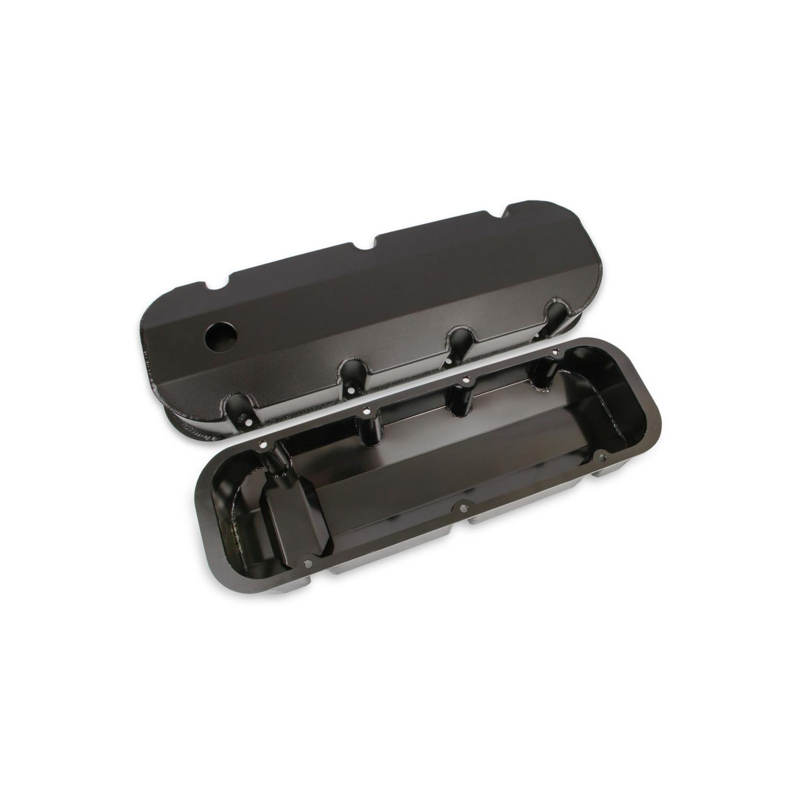 Fabricated Aluminum Valve Covers Black Finish Fits 1965-2000 Chevrolet 396-454 Short Bolt BBC Mr Gasket-3
