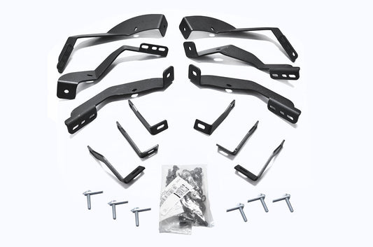 OE Xtreme Side Steps Mounting Brackets Only Textured Black 2015-2018 Silverado/Sierra 2500 HD/3500 HD Go Rhino