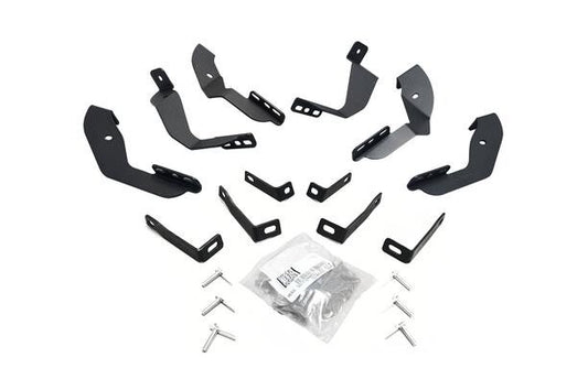 OE Xtreme Side Steps Mounting Brackets Only Textured Black 2015-2019 Silverado/Sierra 2500 HD Go Rhino