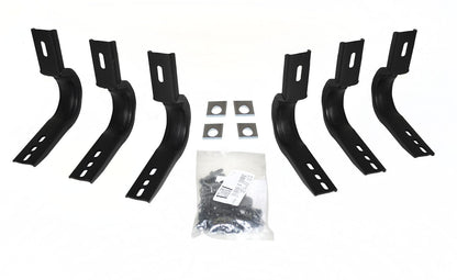 Brackets for 6 Inch OE Xtreme Wheel to Wheel SideSteps Black powder coat 2007-2014 Silverado/Sierra 2500 HD/3500 HD Go Rhino