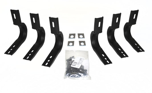 Brackets for 6 Inch OE Xtreme Wheel to Wheel SideSteps Black powder coat 2007-2014 Silverado/Sierra 2500 HD/3500 HD Go Rhino