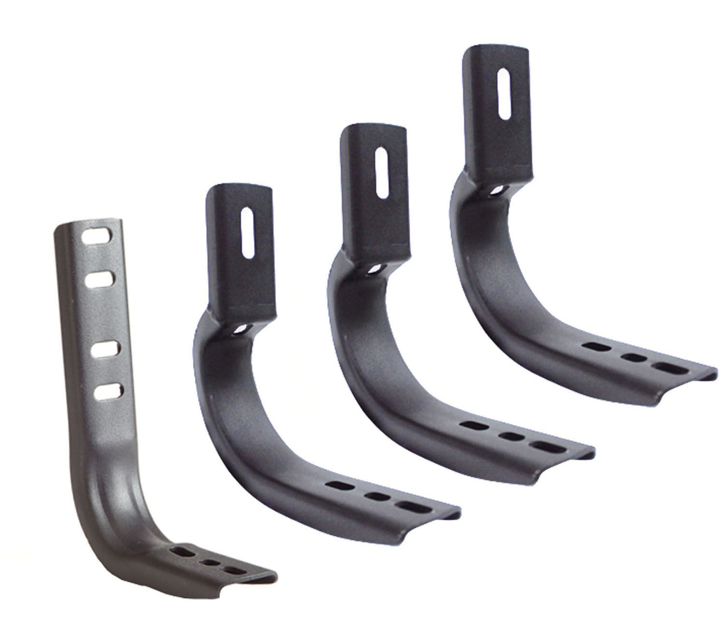 Brackets for 6 Inch OE Xtreme Wheel to Wheel SideSteps Black powder coat 2007-2014 Silverado/Sierra 2500 HD/3500 HD Go Rhino-1