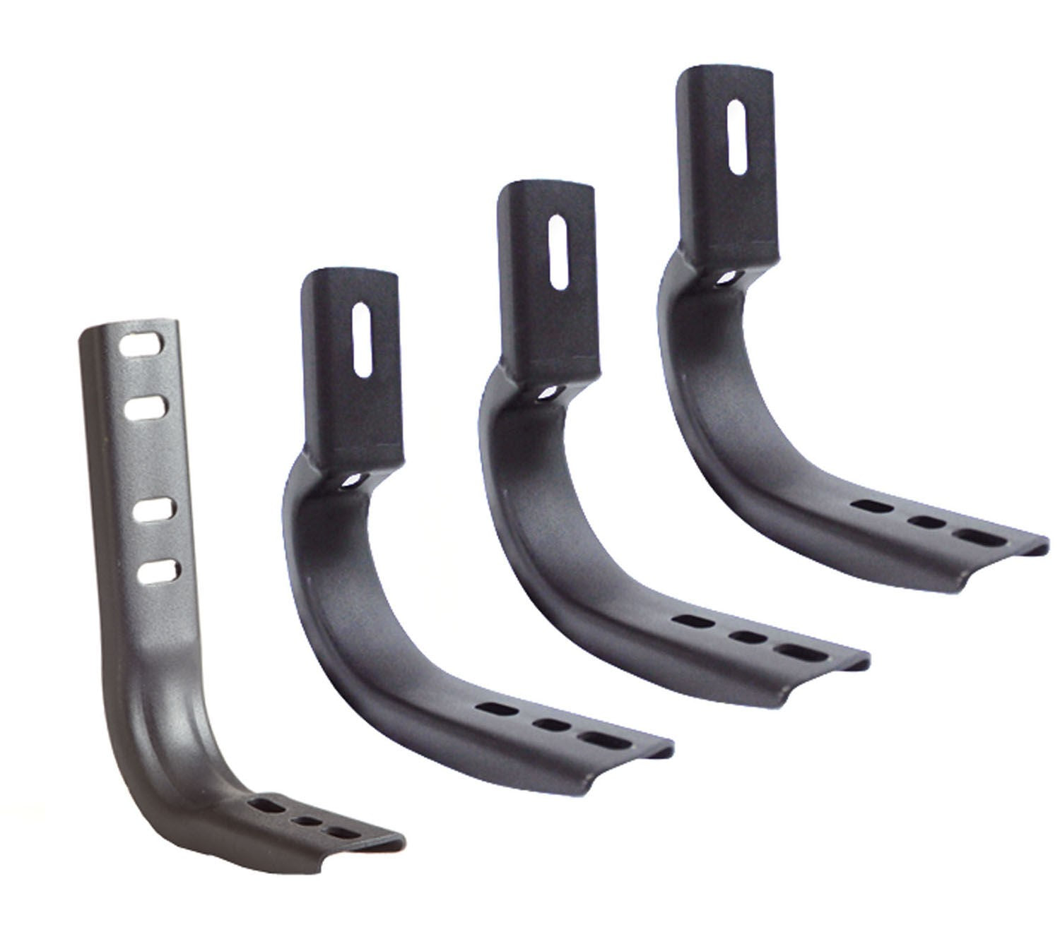 OE Xtreme Wheel to Wheel Side Steps Mounting Brackets Only Black Powder Coat 2011-2014 Silverado/Sierra 2500 HD Go Rhino-1