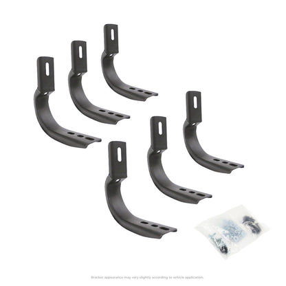 OE Xtreme Side Steps Mounting Brackets Only Textured Black 2005-2025 Nissan Frontier Go Rhino-1